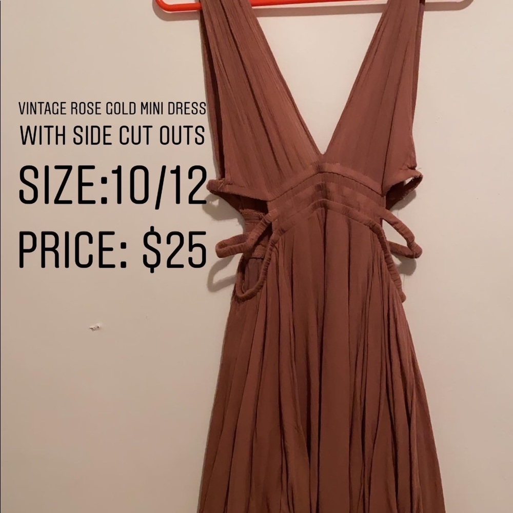 Vintage mini dress with side cutouts